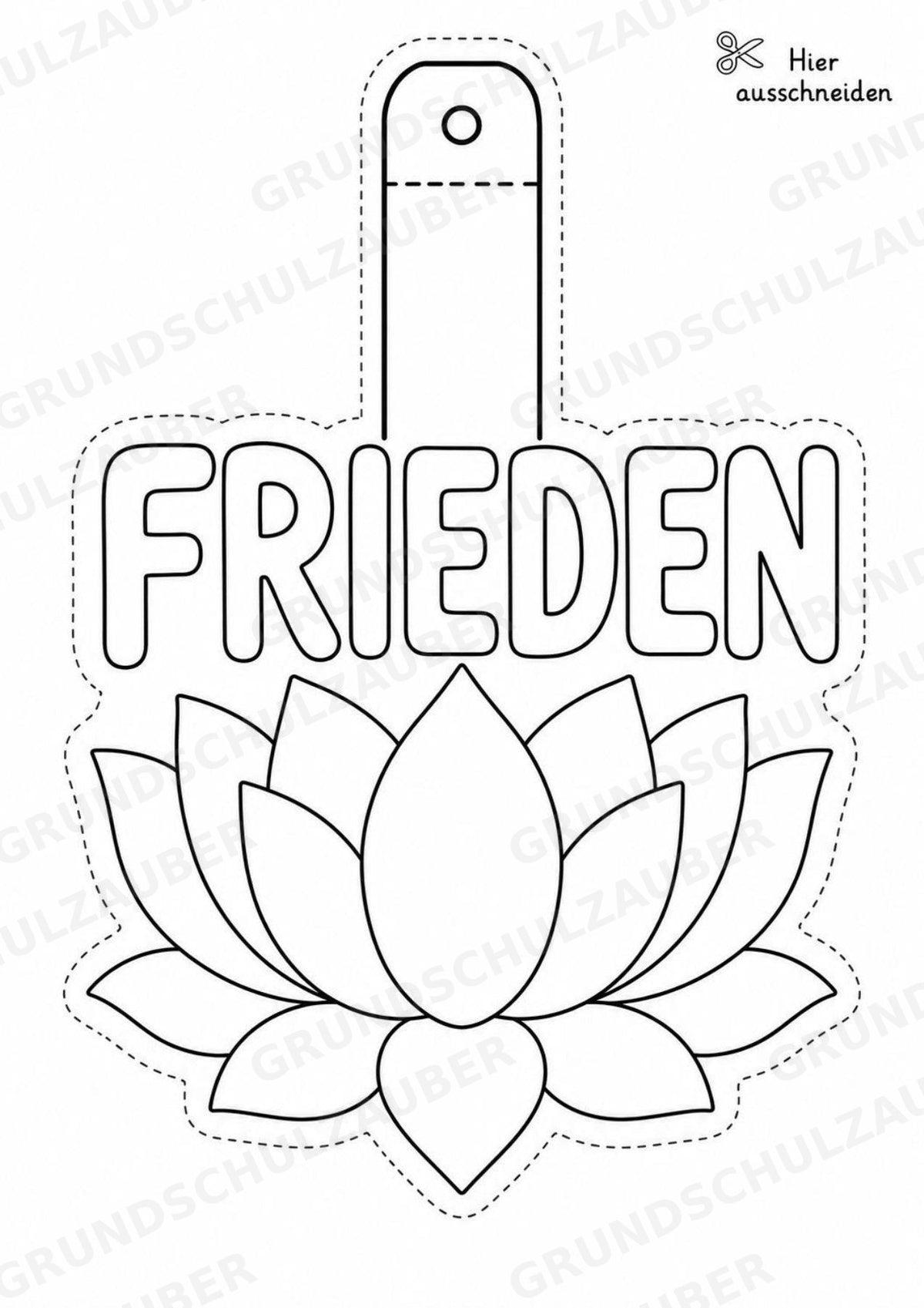Buddhismus Girlande Fensterdeko Basteln Ausmalbild Ausschneiden 15 Vorlagen – Materialseite 16
