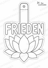 Buddhismus Girlande Fensterdeko Basteln Ausmalbild Ausschneiden 15 Vorlagen – Materialseite 16