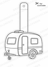 Camping und Wandern Girlande Fensterdeko Basteln Ausmalbild Ausschneiden 15 Vorlagen – Materialseite 16