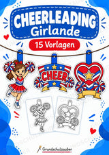 Cheerleading Girlande Fensterdeko Basteln Ausmalbild Ausschneiden 15 Vorlagen – Cover