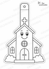 Christentum Girlande Fensterdeko Basteln Ausmalbild Ausschneiden 15 Vorlagen – Materialseite 2