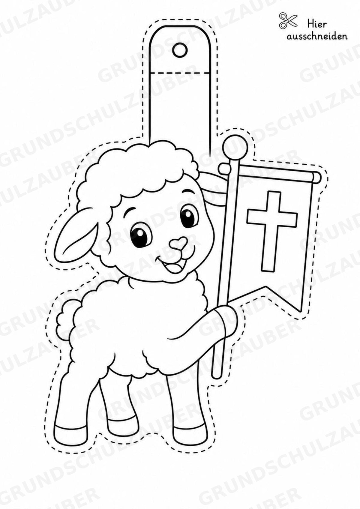 Christentum Girlande Fensterdeko Basteln Ausmalbild Ausschneiden 15 Vorlagen – Materialseite 14