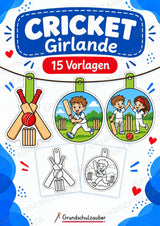 Cricket Girlande Fensterdeko Basteln Ausmalbild Ausschneiden 15 Vorlagen – Cover