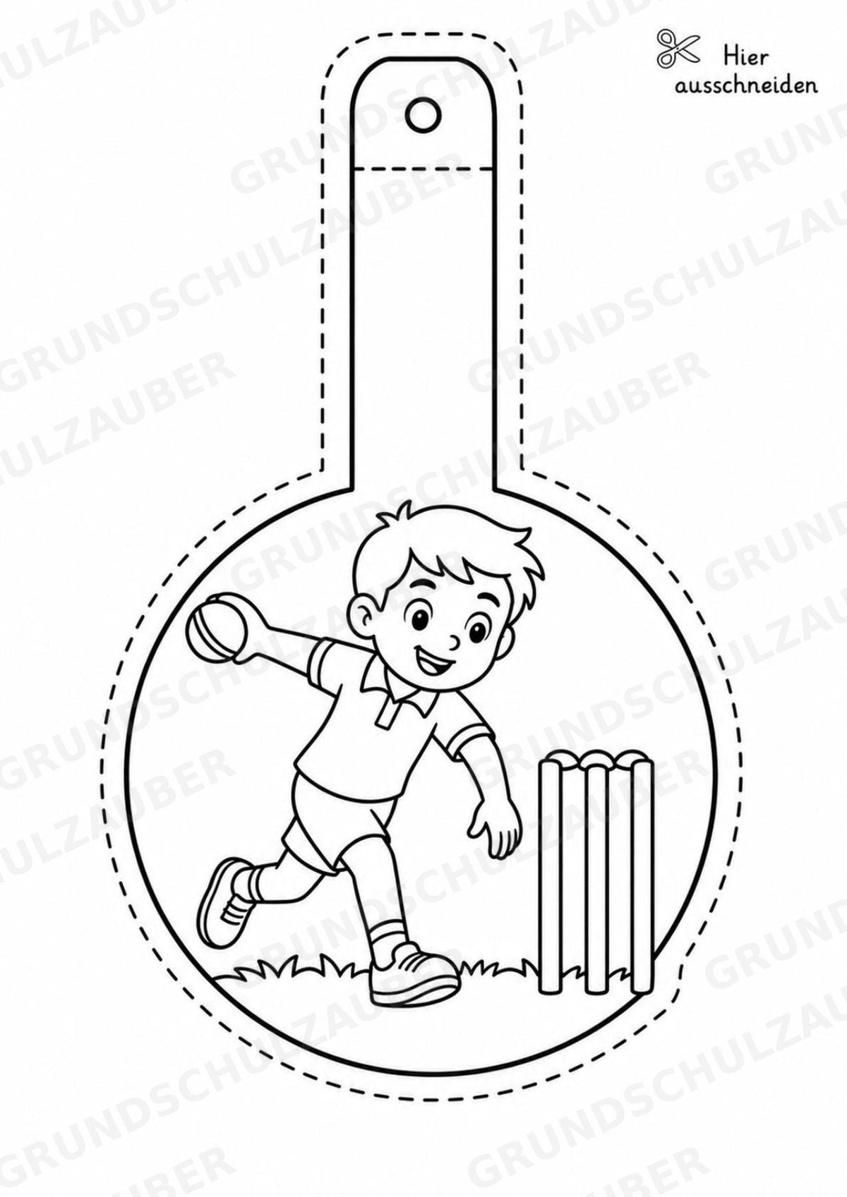Cricket Girlande Fensterdeko Basteln Ausmalbild Ausschneiden 15 Vorlagen – Materialseite 7