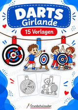 Darts Girlande Fensterdeko Basteln Ausmalbild Ausschneiden 15 Vorlagen – Cover
