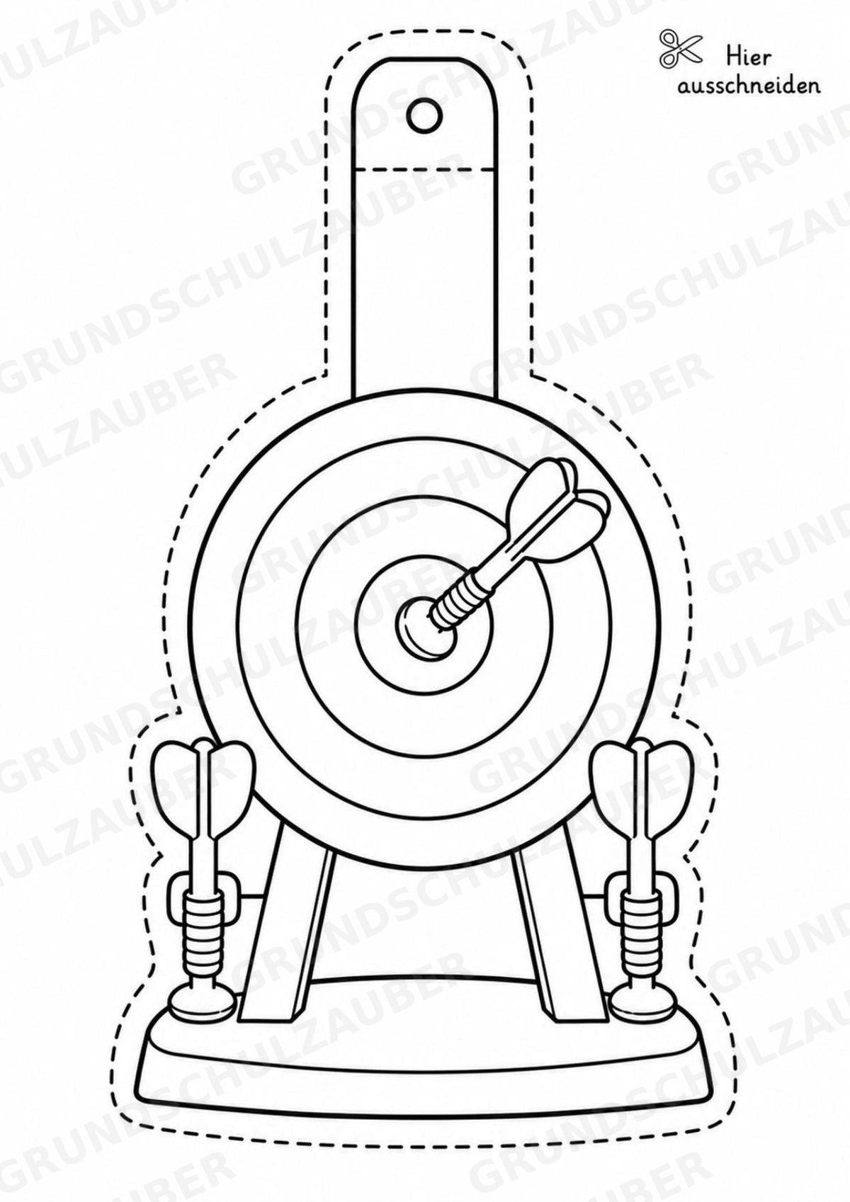 Darts Girlande Fensterdeko Basteln Ausmalbild Ausschneiden 15 Vorlagen – Materialseite 5