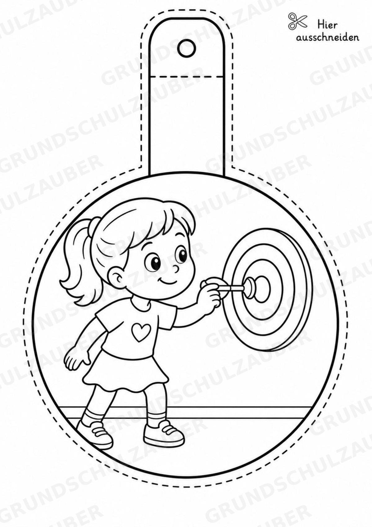Darts Girlande Fensterdeko Basteln Ausmalbild Ausschneiden 15 Vorlagen – Materialseite 6