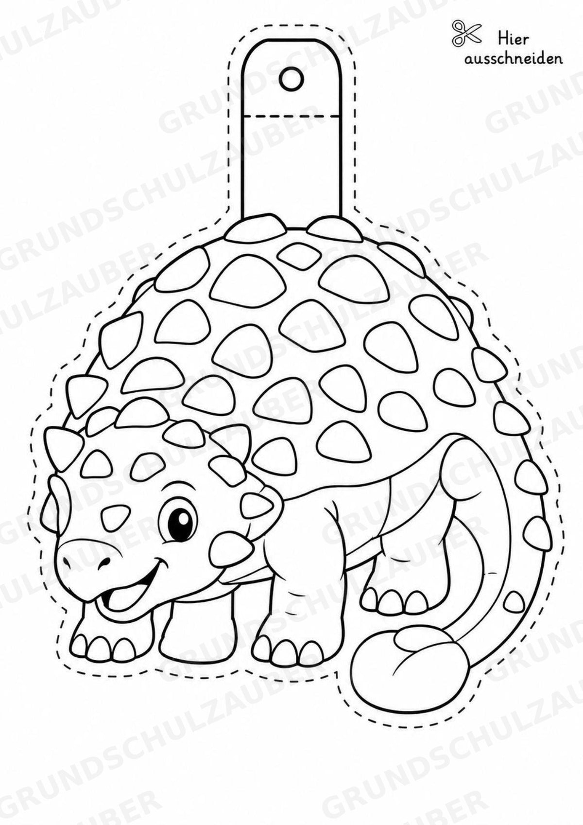 Dinosaurier Girlande Fensterdeko Basteln Ausmalbild Ausschneiden 15 Vorlagen – Materialseite 6