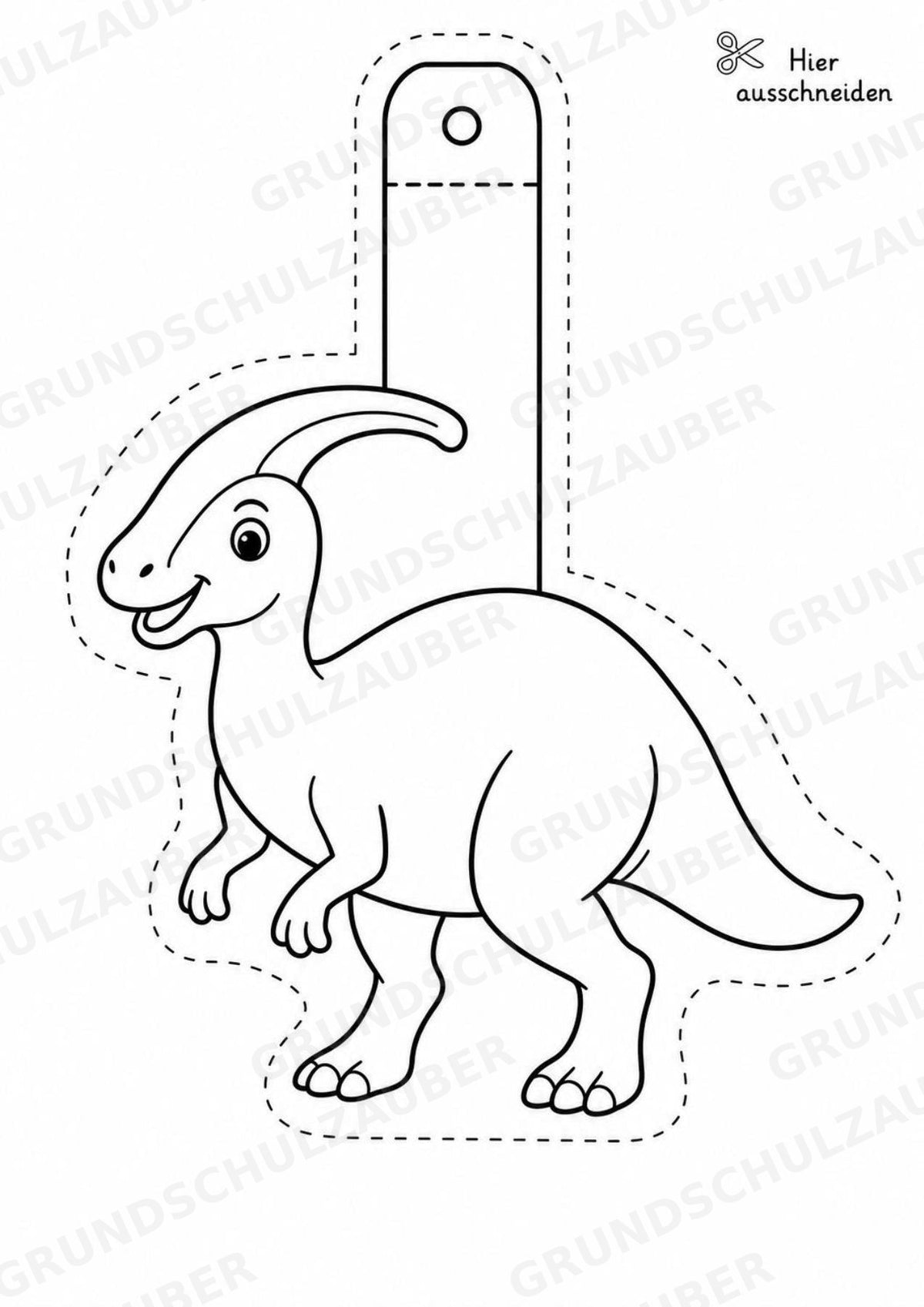 Dinosaurier Girlande Fensterdeko Basteln Ausmalbild Ausschneiden 15 Vorlagen – Materialseite 8