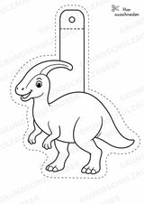 Dinosaurier Girlande Fensterdeko Basteln Ausmalbild Ausschneiden 15 Vorlagen – Materialseite 8