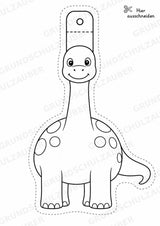 Dinosaurier Girlande Fensterdeko Basteln Ausmalbild Ausschneiden 15 Vorlagen – Materialseite 9