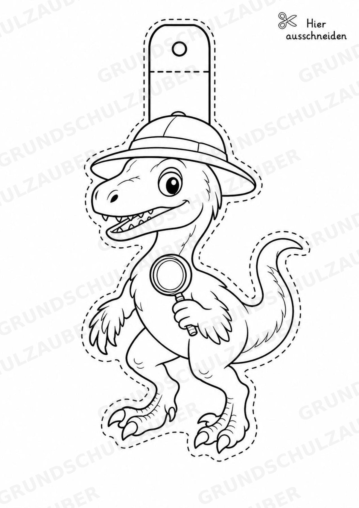 Dinosaurier Girlande Fensterdeko Basteln Ausmalbild Ausschneiden 15 Vorlagen – Materialseite 10