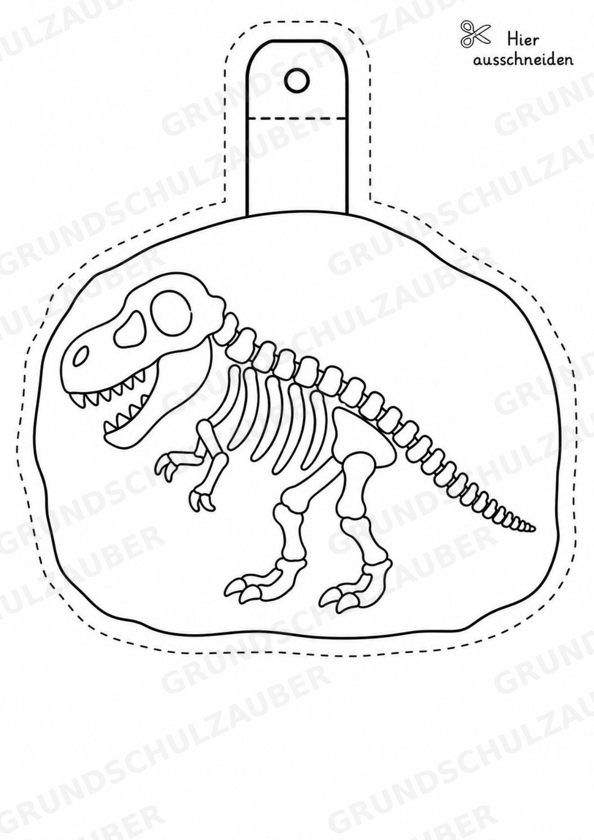 Dinosaurier Girlande Fensterdeko Basteln Ausmalbild Ausschneiden 15 Vorlagen – Materialseite 11