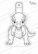 Dinosaurier Girlande Fensterdeko Basteln Ausmalbild Ausschneiden 15 Vorlagen – Materialseite 13