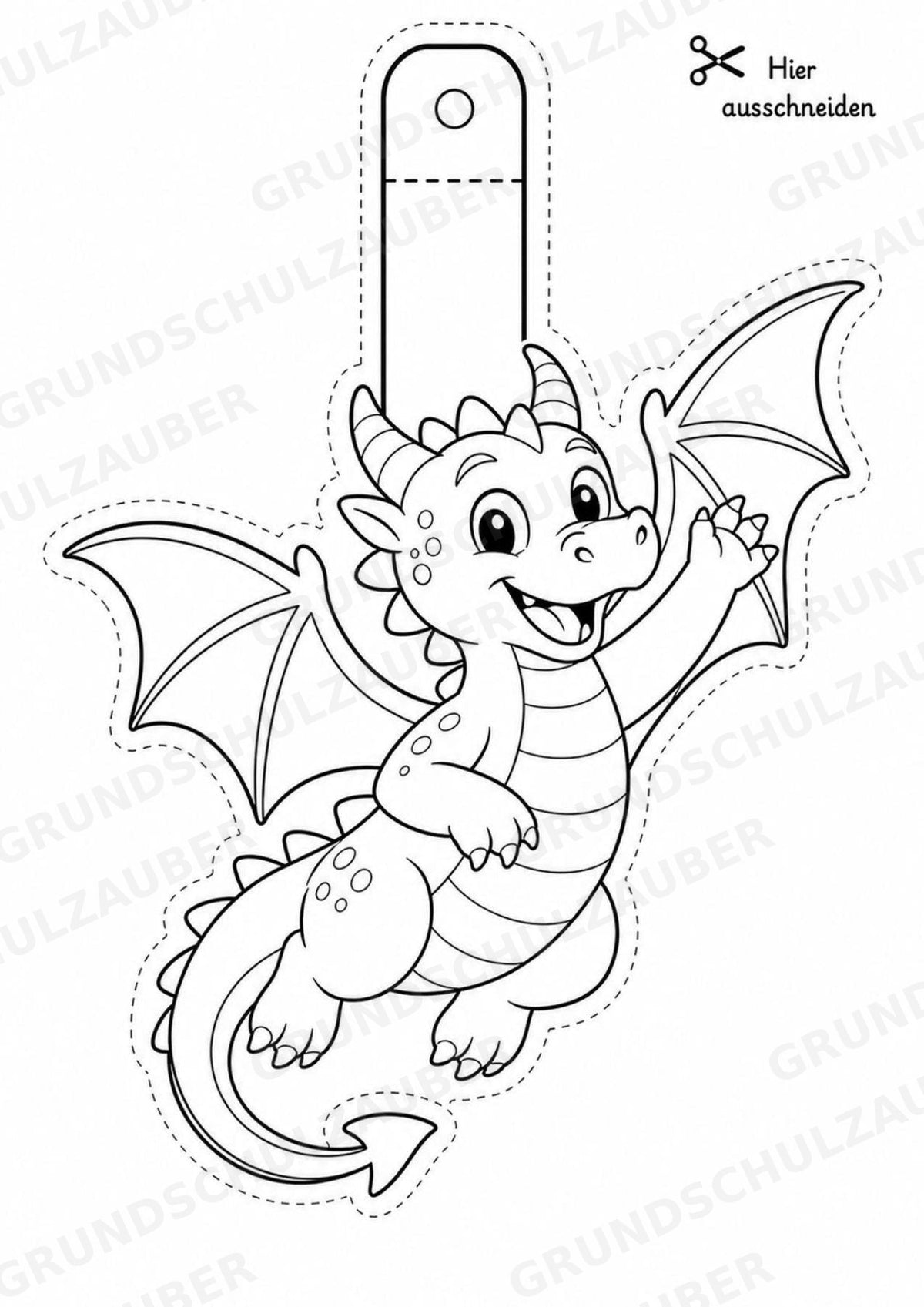 Drache Girlande Fensterdeko Basteln Ausmalbild Ausschneiden 15 Vorlagen – Materialseite 4