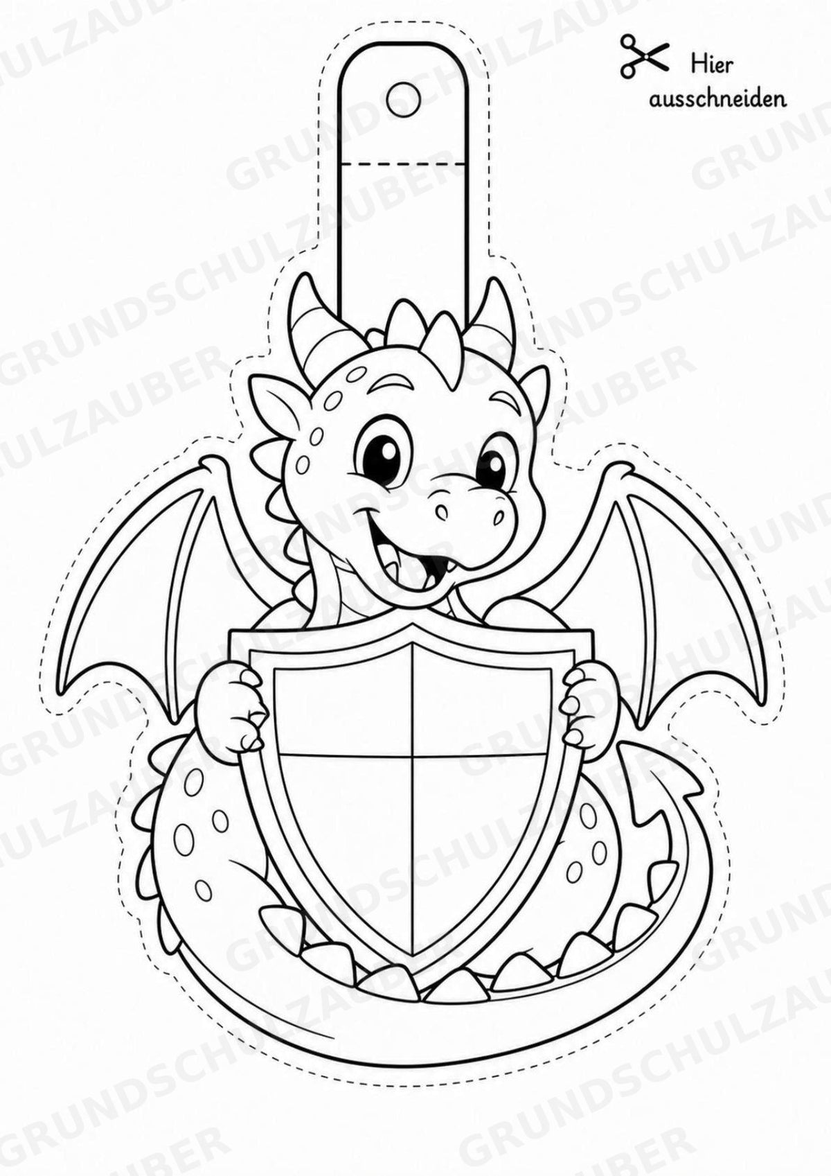 Drache Girlande Fensterdeko Basteln Ausmalbild Ausschneiden 15 Vorlagen – Materialseite 5
