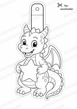 Drache Girlande Fensterdeko Basteln Ausmalbild Ausschneiden 15 Vorlagen – Materialseite 6