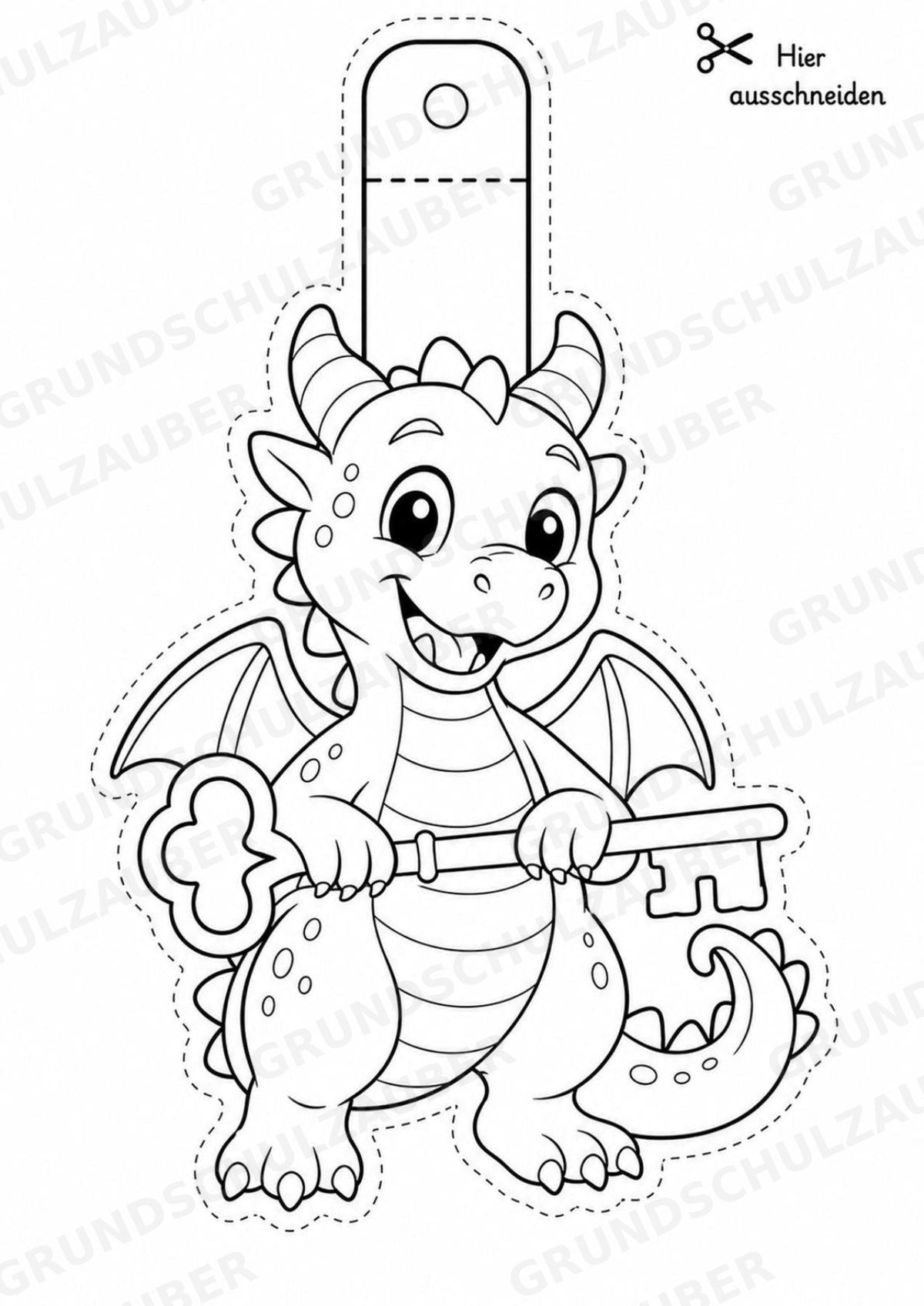 Drache Girlande Fensterdeko Basteln Ausmalbild Ausschneiden 15 Vorlagen – Materialseite 13