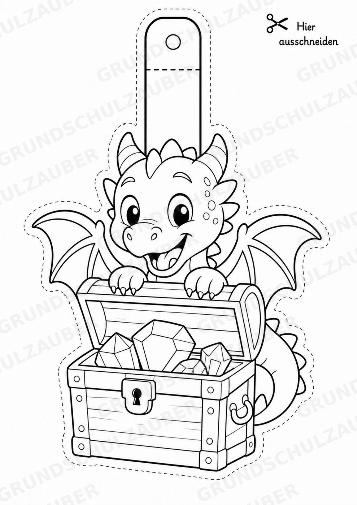 Drache Girlande Fensterdeko Basteln Ausmalbild Ausschneiden 15 Vorlagen – Materialseite 14
