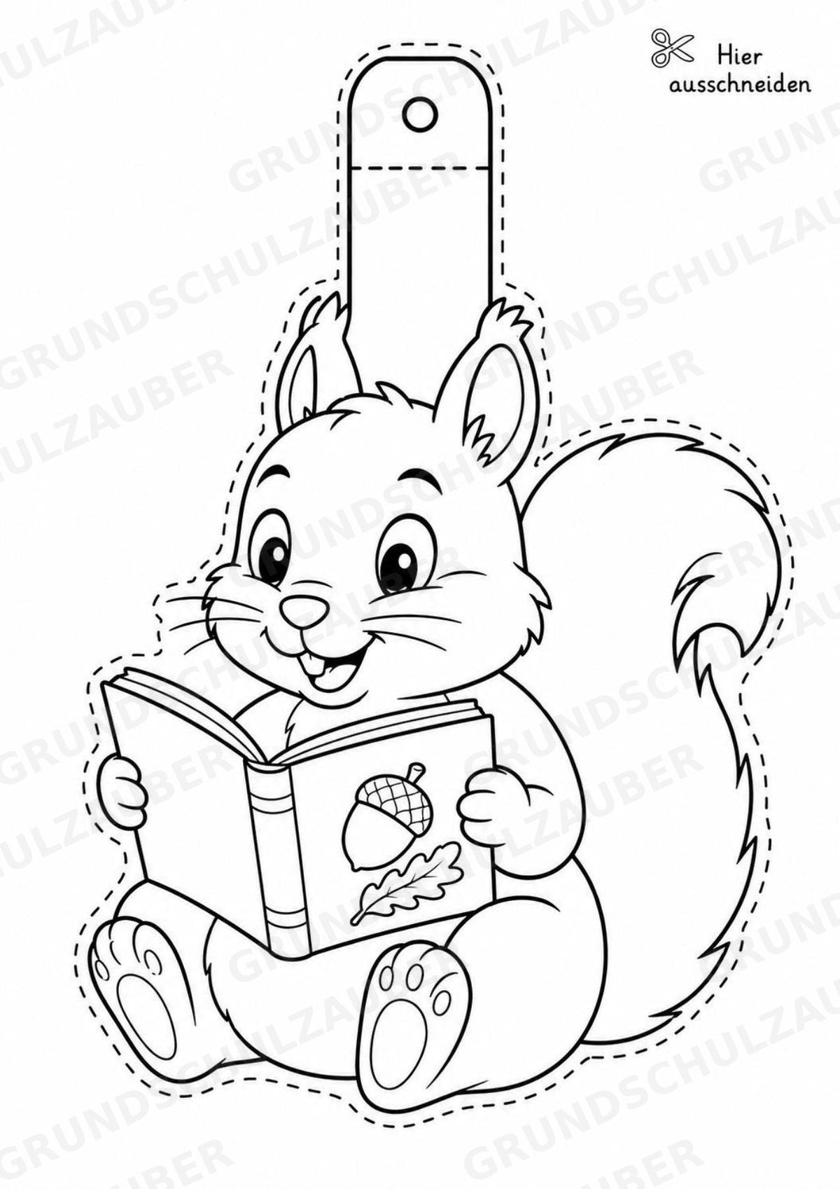 Eichhörnchen – Fensterdeko – Basteln – Ausmalbild – Ausschneiden – 15 Vorlagen – Materialseite 5