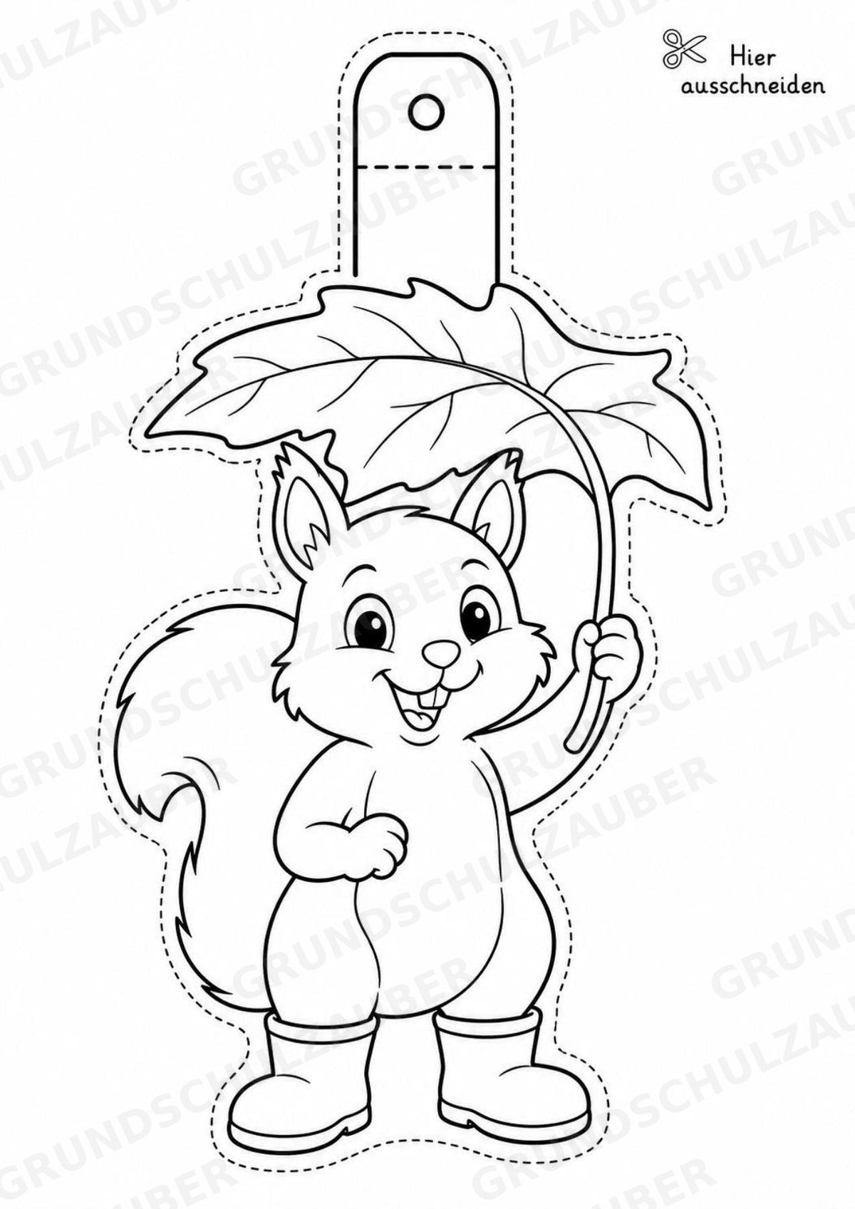 Eichhörnchen – Fensterdeko – Basteln – Ausmalbild – Ausschneiden – 15 Vorlagen – Materialseite 8