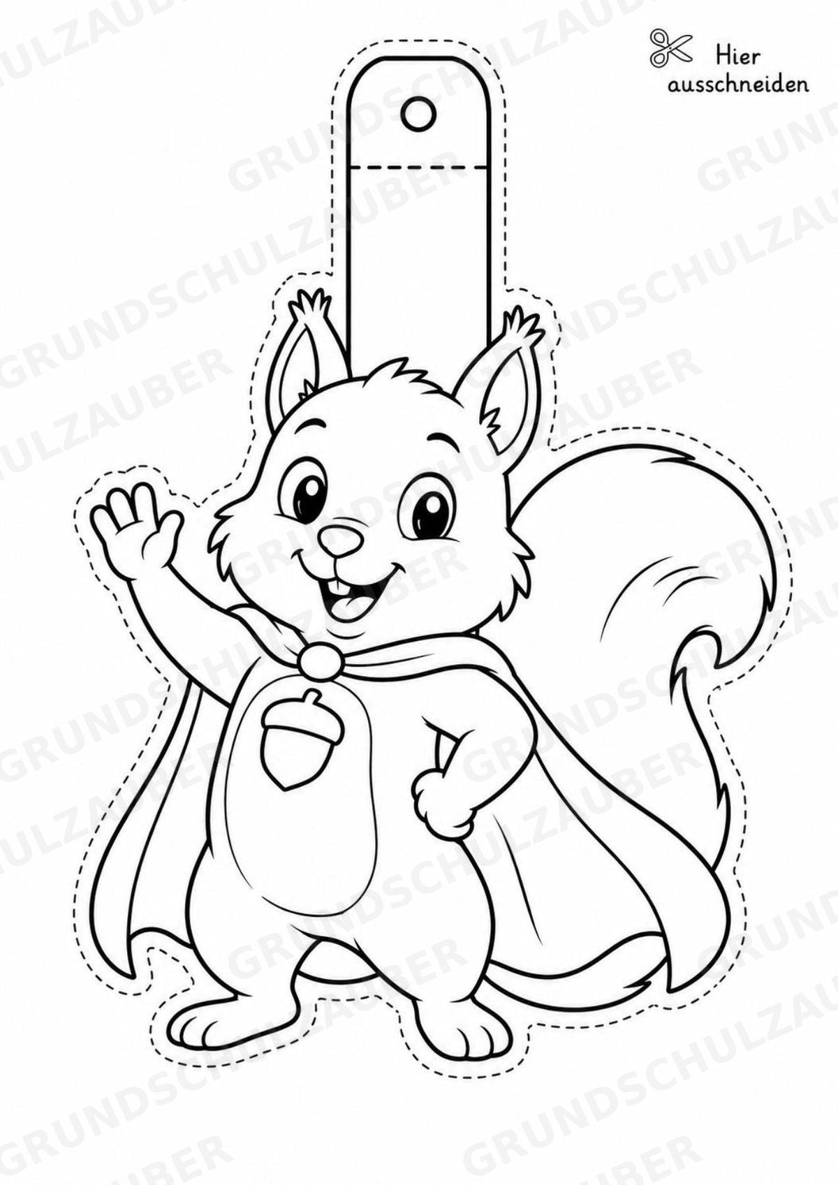 Eichhörnchen – Fensterdeko – Basteln – Ausmalbild – Ausschneiden – 15 Vorlagen – Materialseite 12
