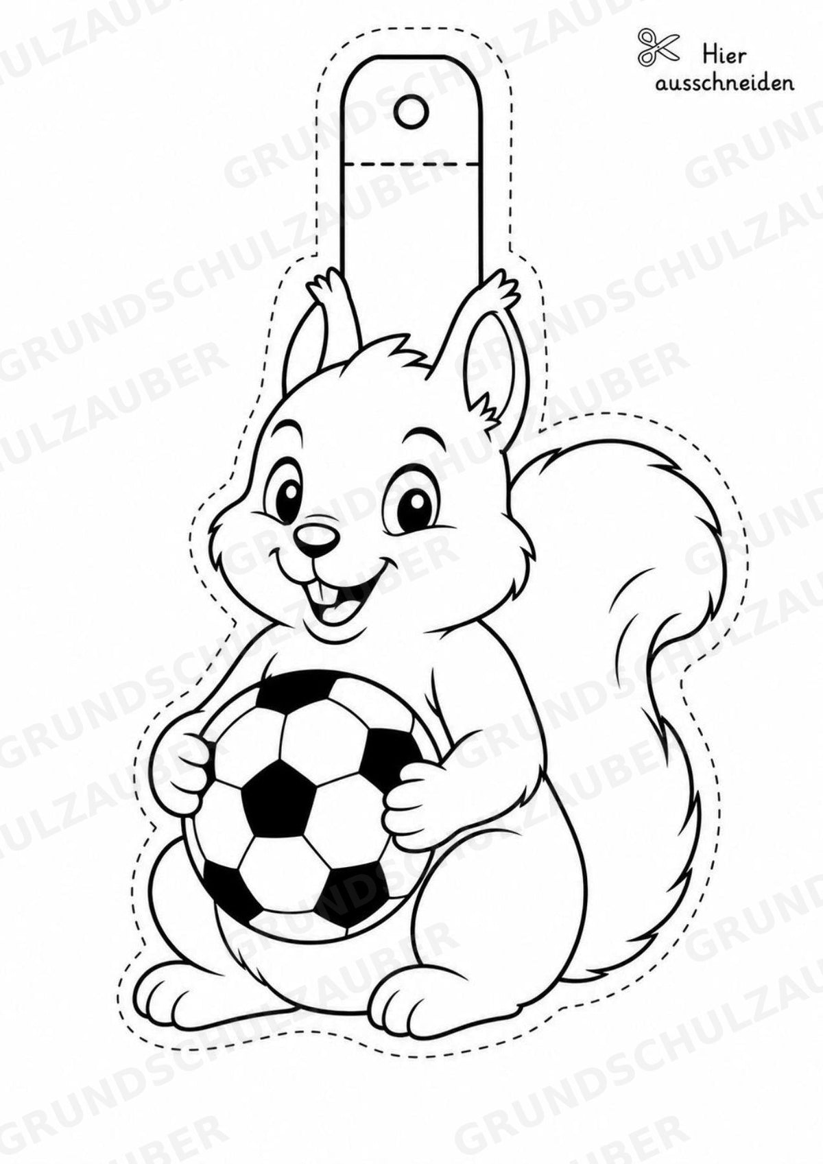 Eichhörnchen – Fensterdeko – Basteln – Ausmalbild – Ausschneiden – 15 Vorlagen – Materialseite 14