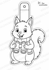 Eichhörnchen – Fensterdeko – Basteln – Ausmalbild – Ausschneiden – 15 Vorlagen – Materialseite 16