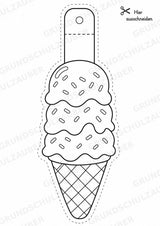 Eis im Sommer – Fensterdeko – Basteln – Ausmalbild – Ausschneiden – 15 Vorlagen – Materialseite 2