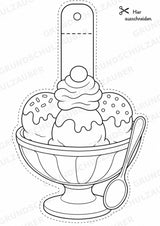 Eis im Sommer – Fensterdeko – Basteln – Ausmalbild – Ausschneiden – 15 Vorlagen – Materialseite 4