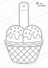 Eis im Sommer – Fensterdeko – Basteln – Ausmalbild – Ausschneiden – 15 Vorlagen – Materialseite 7