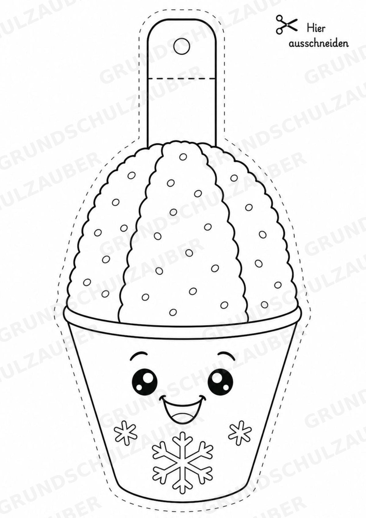 Eis im Sommer – Fensterdeko – Basteln – Ausmalbild – Ausschneiden – 15 Vorlagen – Materialseite 9