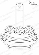 Eis im Sommer – Fensterdeko – Basteln – Ausmalbild – Ausschneiden – 15 Vorlagen – Materialseite 15