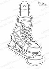 Eishockey – Fensterdeko – Basteln – Ausmalbild – Ausschneiden – 15 Vorlagen – Materialseite 3