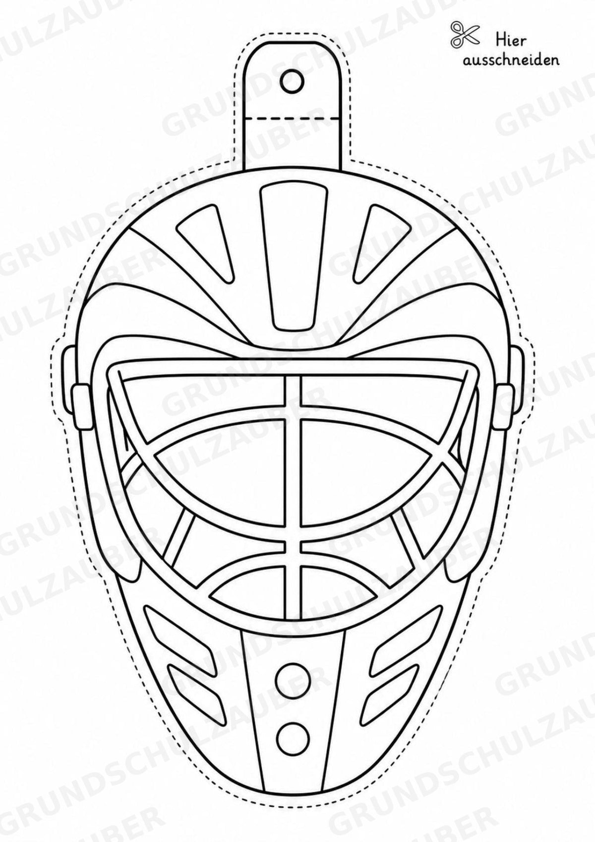 Eishockey – Fensterdeko – Basteln – Ausmalbild – Ausschneiden – 15 Vorlagen – Materialseite 4