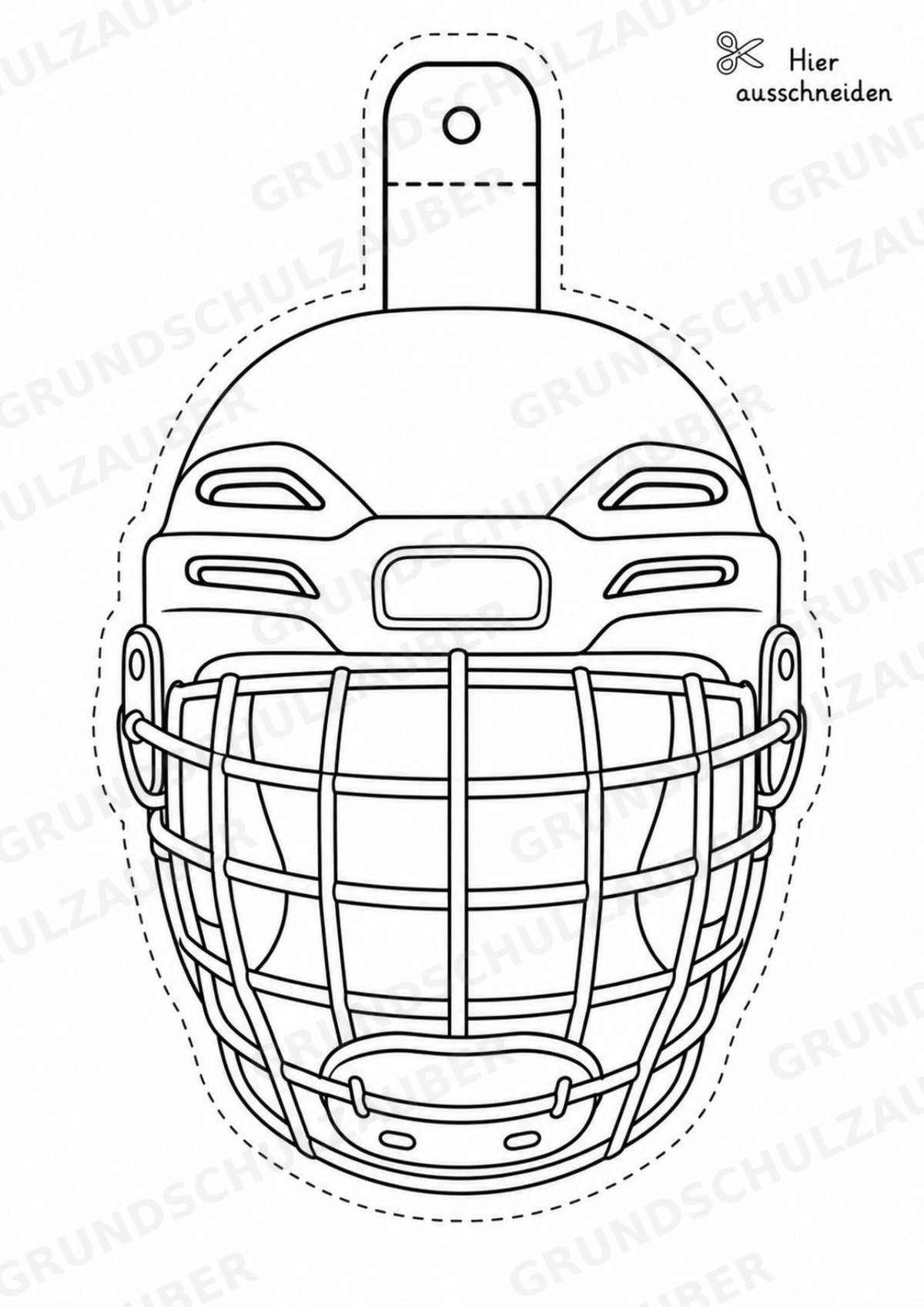 Eishockey – Fensterdeko – Basteln – Ausmalbild – Ausschneiden – 15 Vorlagen – Materialseite 5
