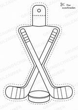 Eishockey – Fensterdeko – Basteln – Ausmalbild – Ausschneiden – 15 Vorlagen – Materialseite 6