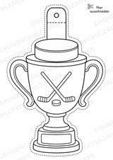 Eishockey – Fensterdeko – Basteln – Ausmalbild – Ausschneiden – 15 Vorlagen – Materialseite 9