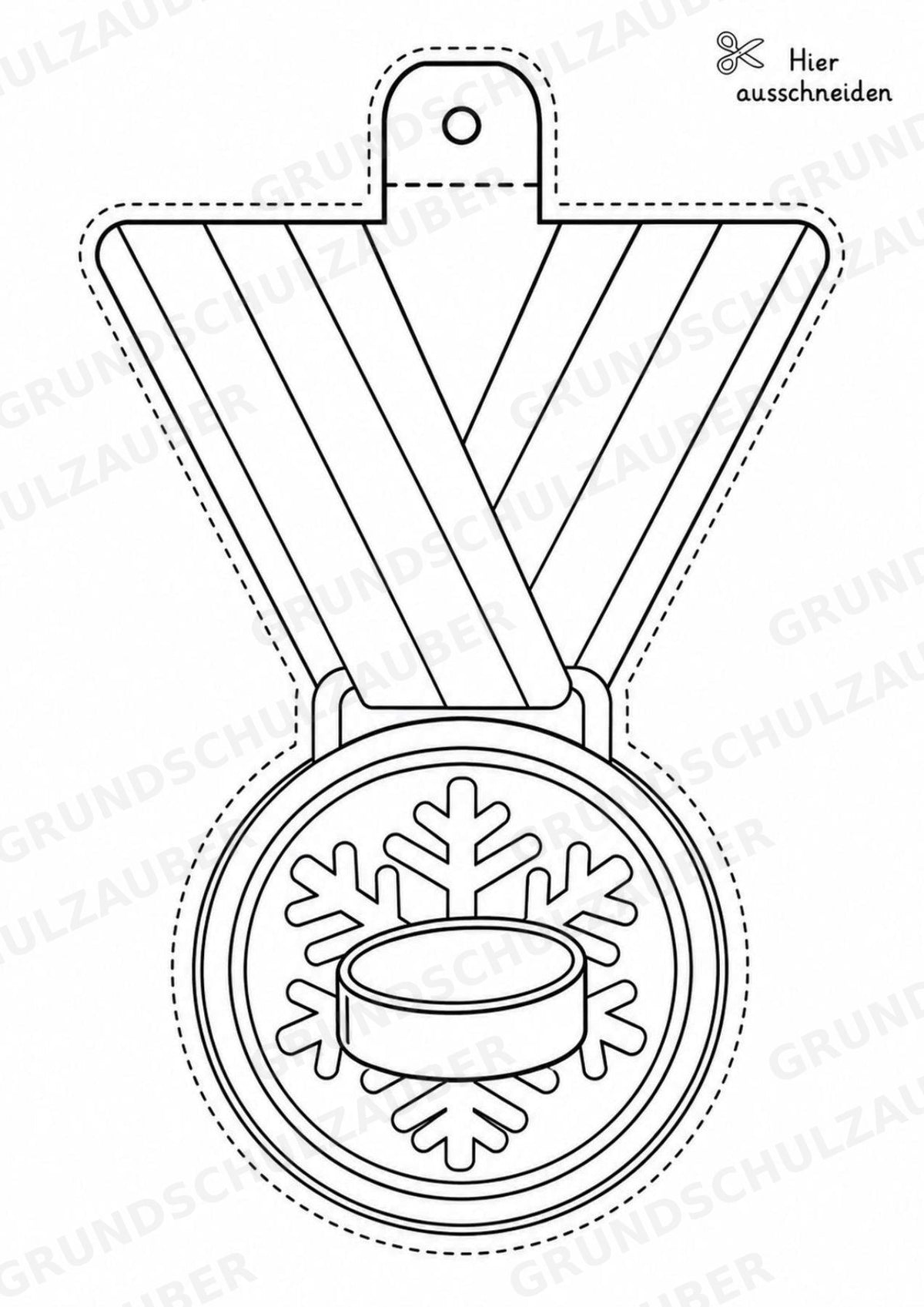 Eishockey – Fensterdeko – Basteln – Ausmalbild – Ausschneiden – 15 Vorlagen – Materialseite 15