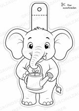 Elefant – Fensterdeko – Basteln – Ausmalbild – Ausschneiden – 15 Vorlagen – Materialseite 3