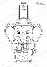 Elefant – Fensterdeko – Basteln – Ausmalbild – Ausschneiden – 15 Vorlagen – Materialseite 7