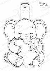Elefant – Fensterdeko – Basteln – Ausmalbild – Ausschneiden – 15 Vorlagen – Materialseite 10