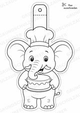 Elefant – Fensterdeko – Basteln – Ausmalbild – Ausschneiden – 15 Vorlagen – Materialseite 13