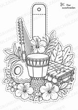 Elfenbeinküste – Fensterdeko – Basteln – Ausmalbild – Ausschneiden – 15 Vorlagen – Materialseite 10