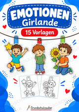 Emotionen – Fensterdeko – Basteln – Ausmalbild – Ausschneiden – 15 Vorlagen – Cover