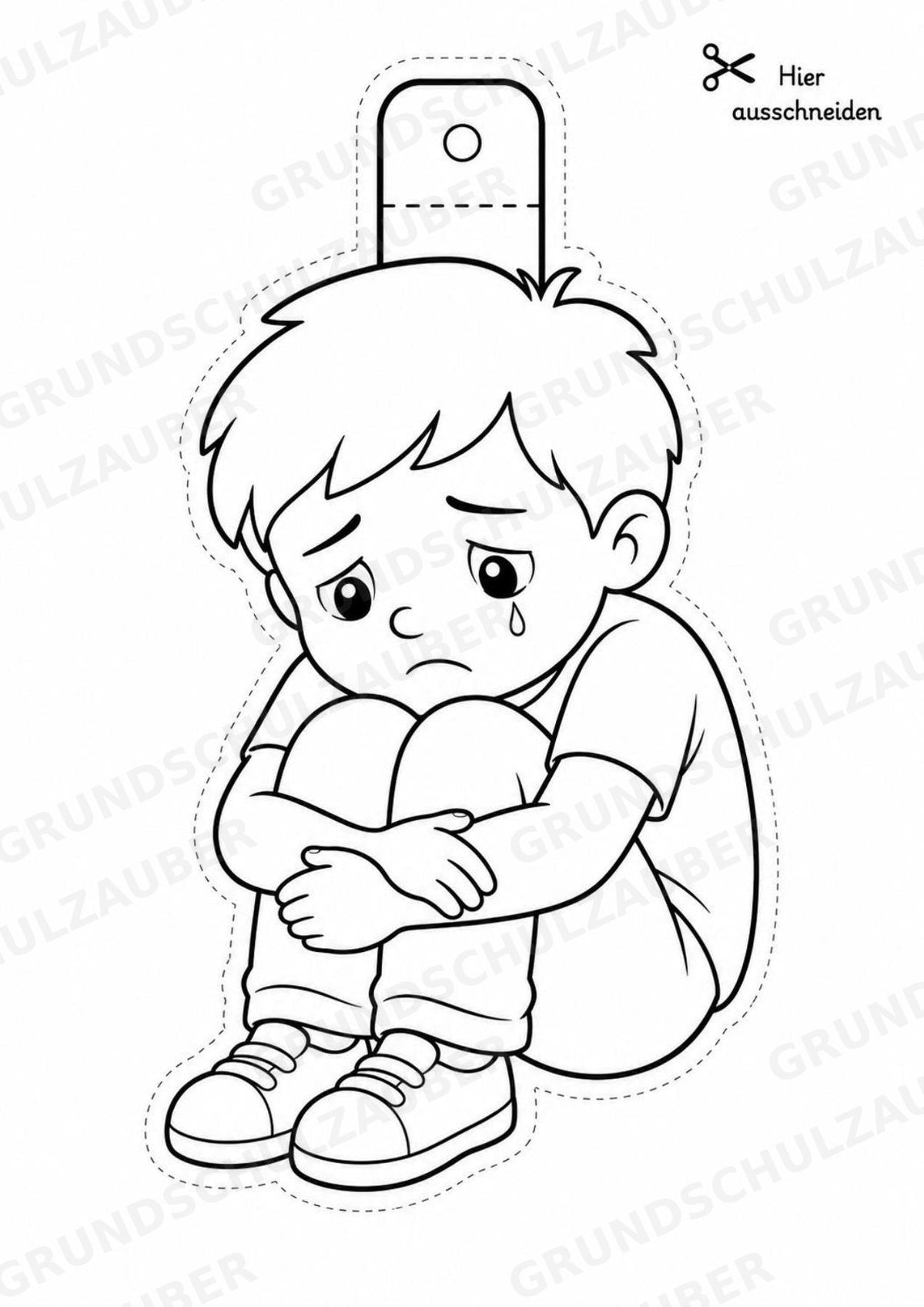 Emotionen – Fensterdeko – Basteln – Ausmalbild – Ausschneiden – 15 Vorlagen – Materialseite 3