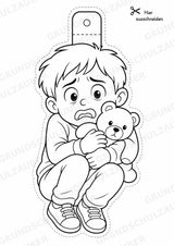 Emotionen – Fensterdeko – Basteln – Ausmalbild – Ausschneiden – 15 Vorlagen – Materialseite 5