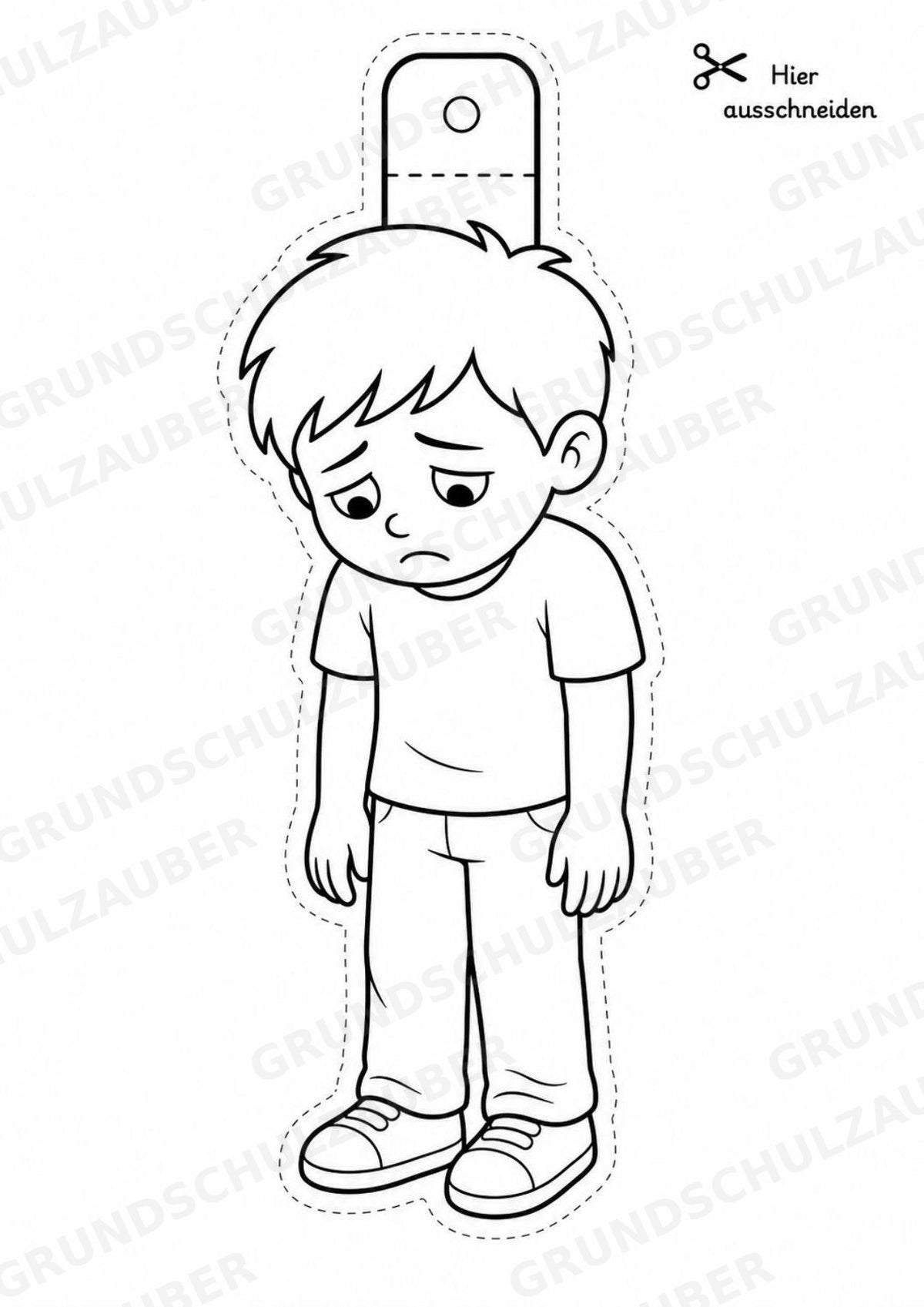Emotionen – Fensterdeko – Basteln – Ausmalbild – Ausschneiden – 15 Vorlagen – Materialseite 15