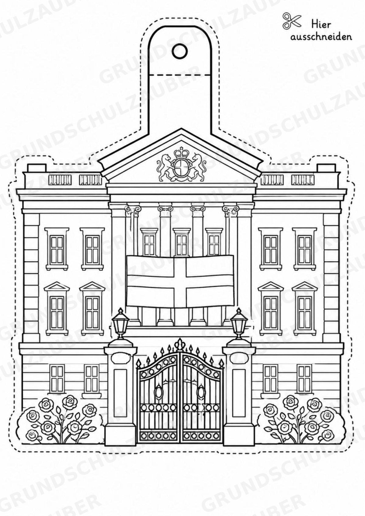 England – Fensterdeko – Basteln – Ausmalbild – Ausschneiden – 15 Vorlagen – Materialseite 7