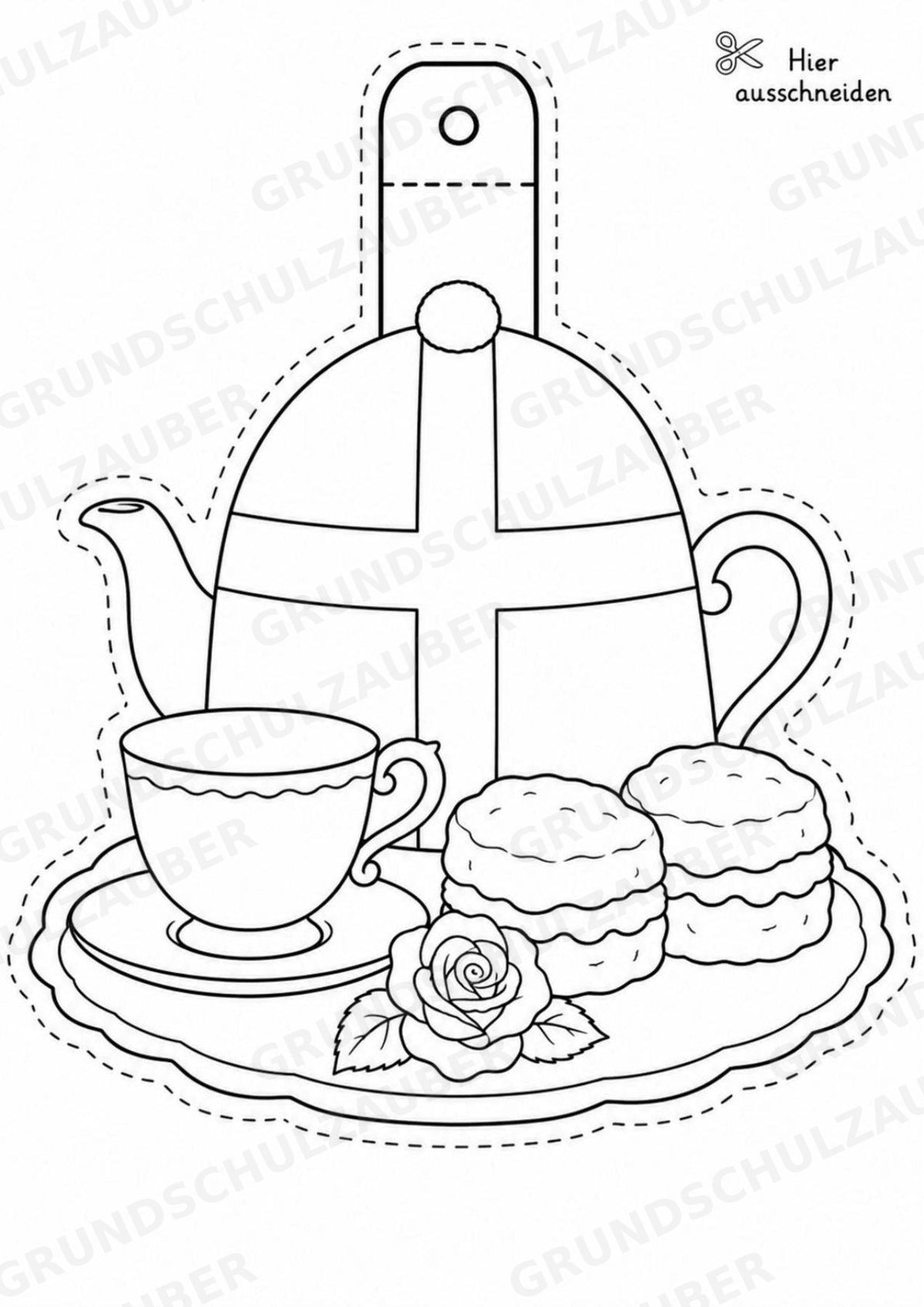 England – Fensterdeko – Basteln – Ausmalbild – Ausschneiden – 15 Vorlagen – Materialseite 8